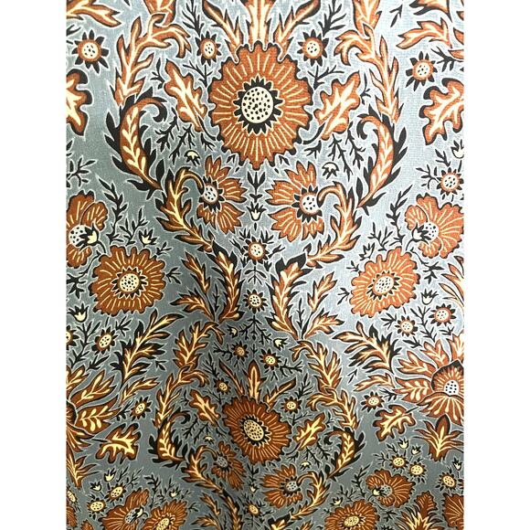 CAbi Women's sz. M Provincial Boho Collared Shift Moody Floral Dress Dusty Blue - Picture 7 of 7